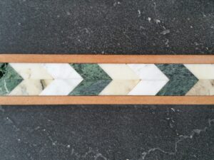 Chevron Mosaic Marble Tile Green