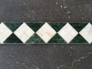 Double Diamond Mosaic Marble Tile White