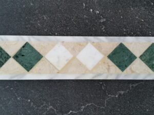 Double Diamond Mosaic Marble Tile Green