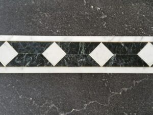 Diamond Mosaic Marble Tile White
