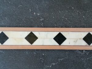 Diamond Mosaic Marble Tile Black