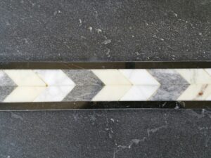 Chevron Mosaic Marble Tile Black