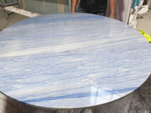 Round Table top Azul Macaubas